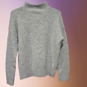 Madewell Light Gray Turtleneck Sweater